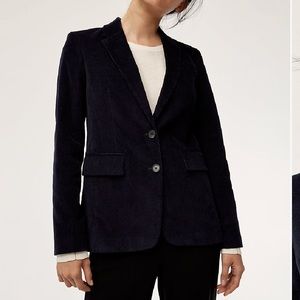 Aritzia Babaton Taylor corduroy navy Blazer